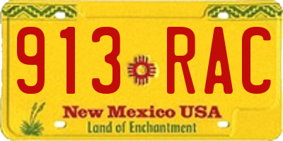 NM license plate 913RAC