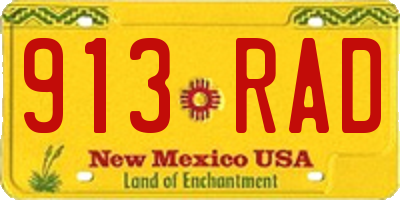 NM license plate 913RAD