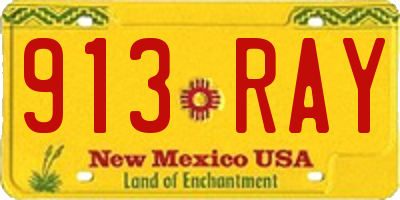 NM license plate 913RAY