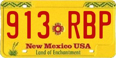 NM license plate 913RBP