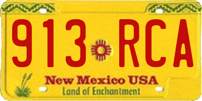 NM license plate 913RCA