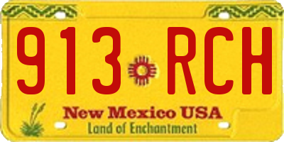 NM license plate 913RCH