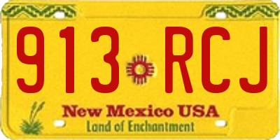 NM license plate 913RCJ