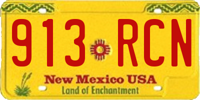 NM license plate 913RCN