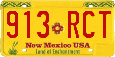 NM license plate 913RCT