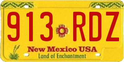 NM license plate 913RDZ
