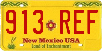 NM license plate 913REF
