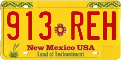 NM license plate 913REH