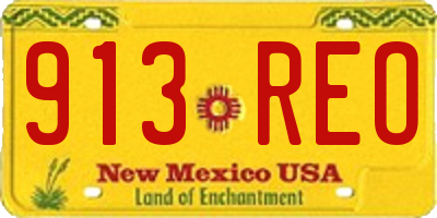 NM license plate 913REO