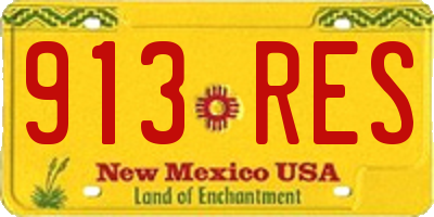 NM license plate 913RES