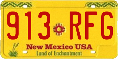 NM license plate 913RFG