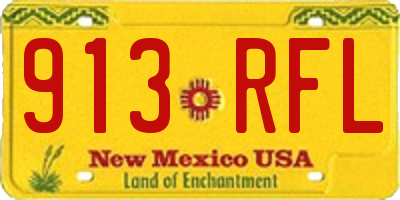 NM license plate 913RFL