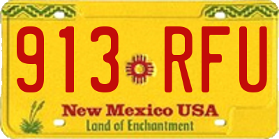 NM license plate 913RFU