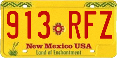 NM license plate 913RFZ