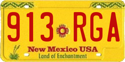 NM license plate 913RGA
