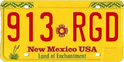 NM license plate 913RGD