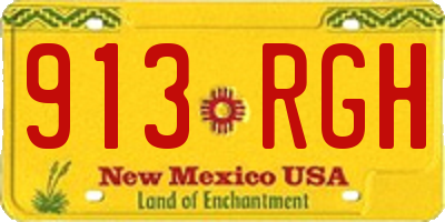 NM license plate 913RGH