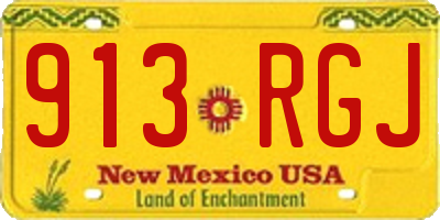 NM license plate 913RGJ