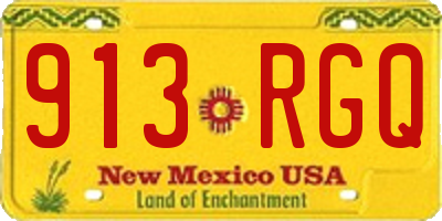 NM license plate 913RGQ