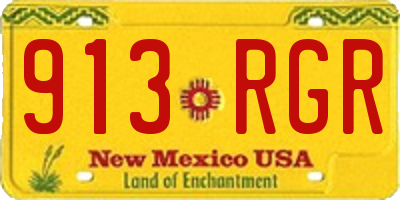 NM license plate 913RGR