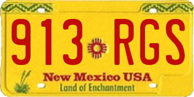 NM license plate 913RGS