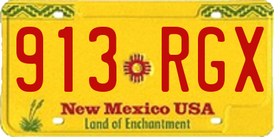 NM license plate 913RGX