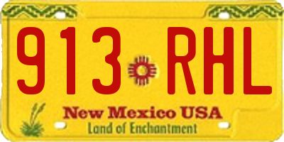 NM license plate 913RHL