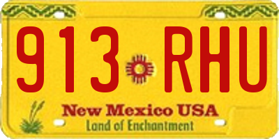 NM license plate 913RHU