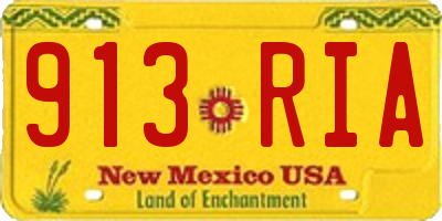 NM license plate 913RIA