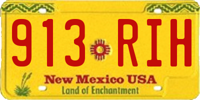 NM license plate 913RIH