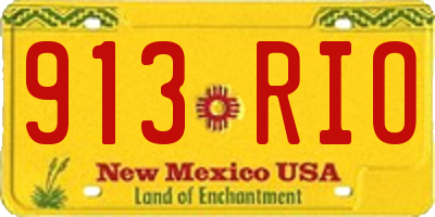 NM license plate 913RIO
