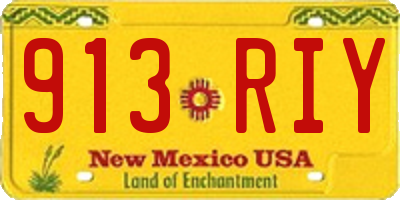 NM license plate 913RIY