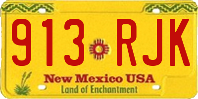 NM license plate 913RJK