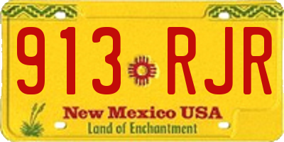 NM license plate 913RJR
