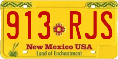 NM license plate 913RJS
