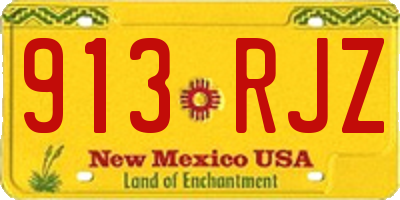 NM license plate 913RJZ