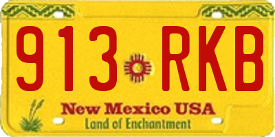 NM license plate 913RKB