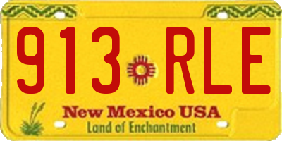 NM license plate 913RLE