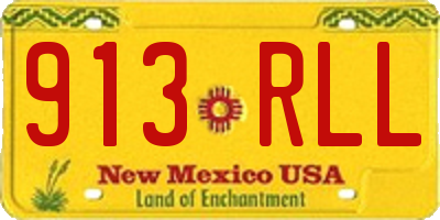 NM license plate 913RLL