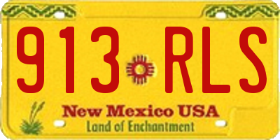 NM license plate 913RLS