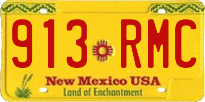NM license plate 913RMC
