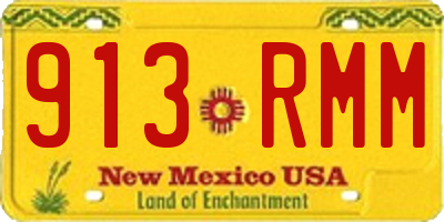 NM license plate 913RMM