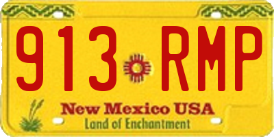 NM license plate 913RMP