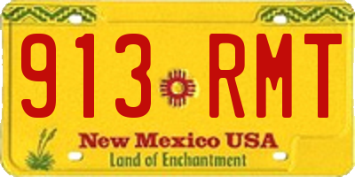 NM license plate 913RMT