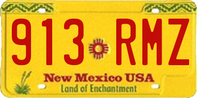 NM license plate 913RMZ
