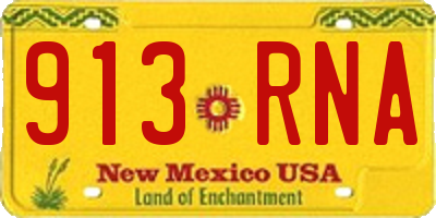 NM license plate 913RNA