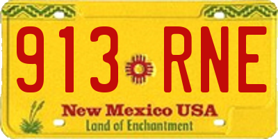 NM license plate 913RNE