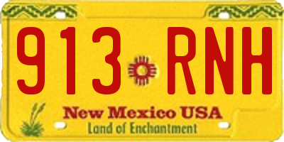 NM license plate 913RNH