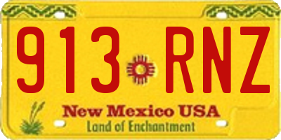 NM license plate 913RNZ