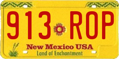 NM license plate 913ROP